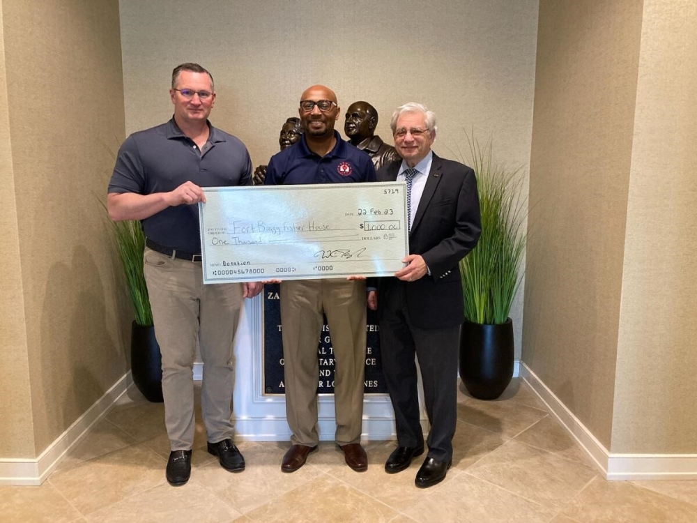Check Presentation to Fisher House-Ft. Bragg